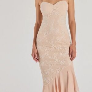 Windsor Blush Pink Lace Asymmetrical Cocktail Dress  SP